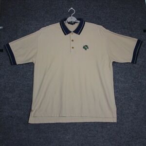 Mens A.M.‎ Player XL Polo Shirt Golf Beige Montaup Country Club 1923